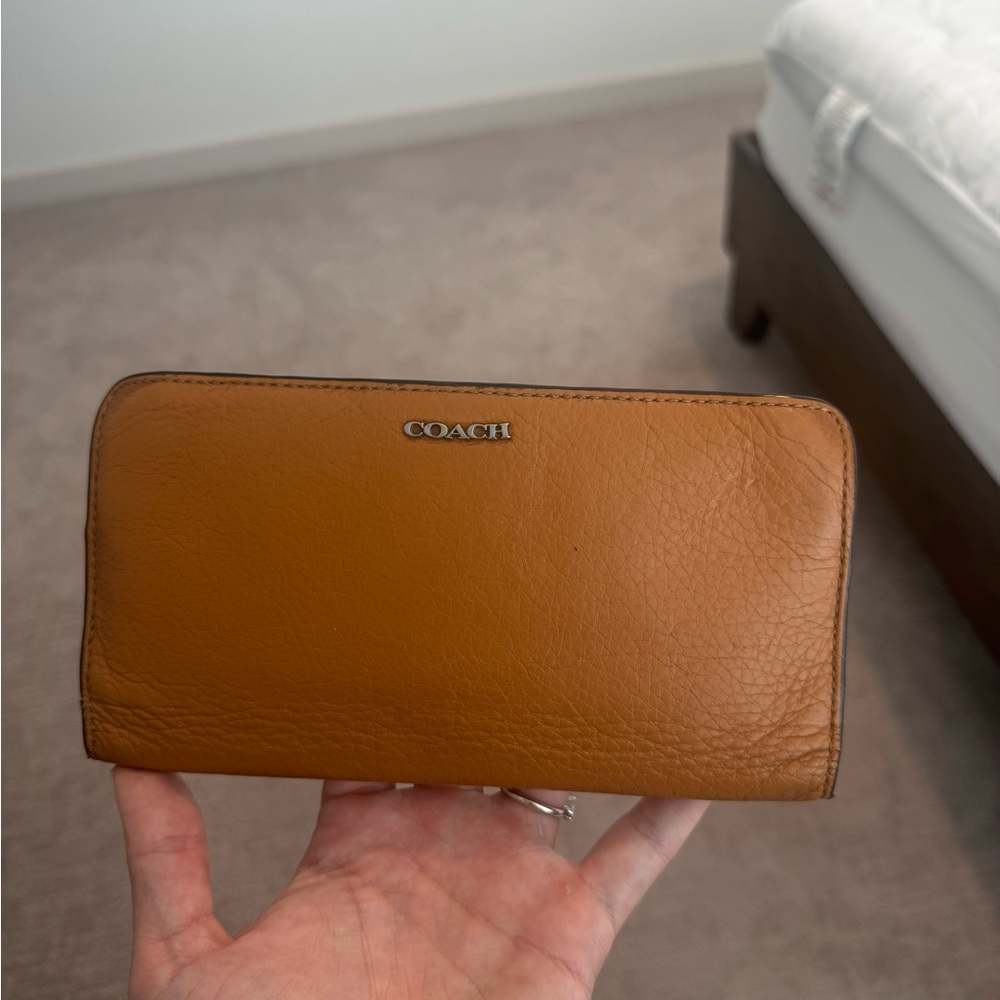Coach Caramel Leather Clutch